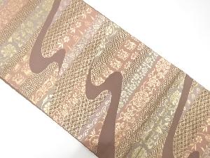 流水に名物裂模様織出し袋帯